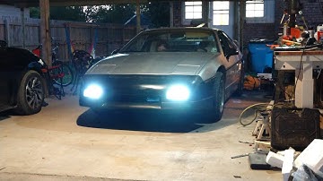 Custom Fiero GT front signals with DRLs