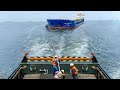 海上の巨大船を牽引するタグボートの一日