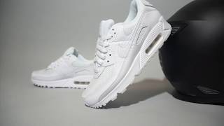 Nike Air Max 90 All White CQ2560-100 - YouTube