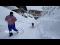 Abetone sommerso dalla neve: più di due metri, camminata