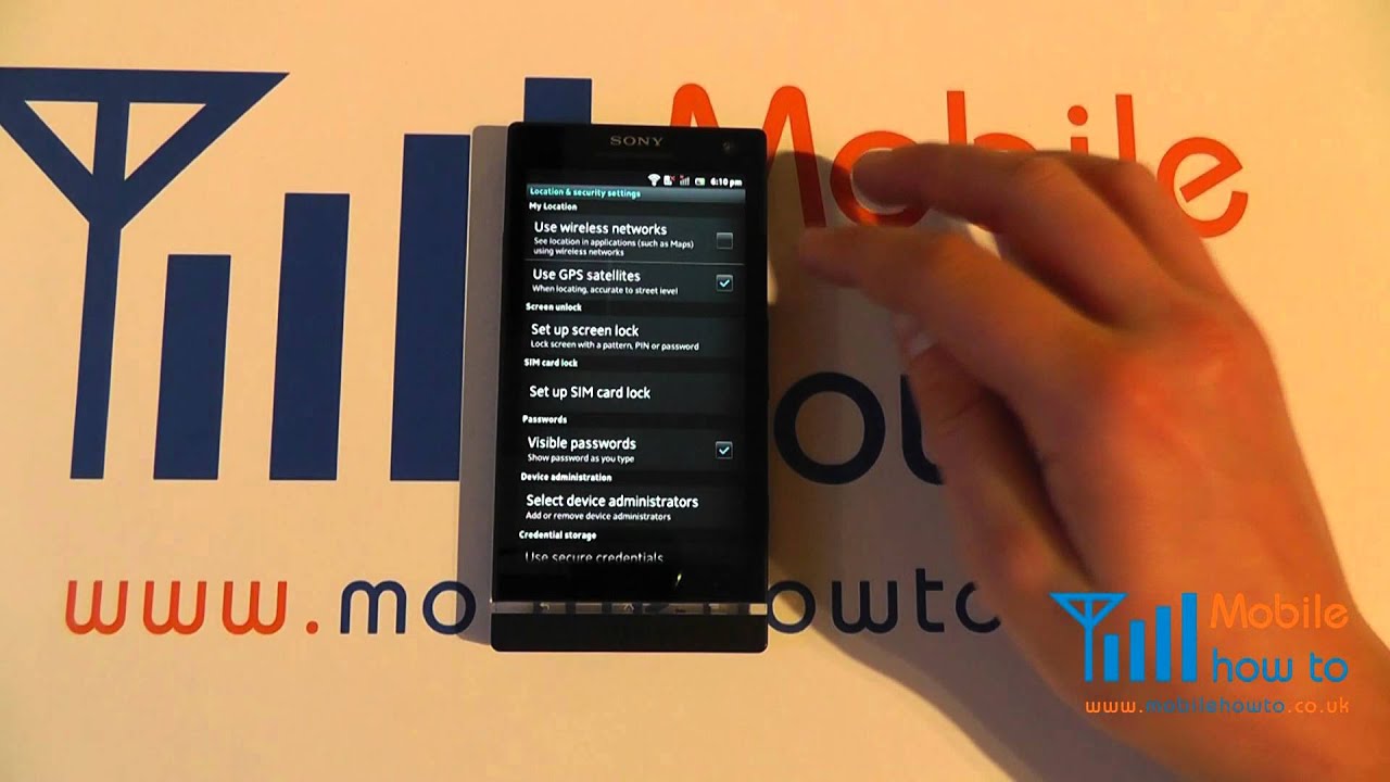 How To Switch On Off Gps Sony Xperia S Youtube