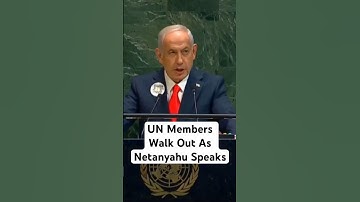 UN Members Walk Out As Netanyahu Speaks #netanyahu #israel #palestine #unitednations
