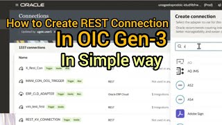 How to create Rest Connection in OIC Zen-3 | Rest Connection