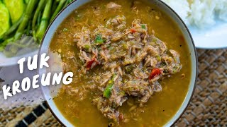 TUK KROEUNG | CAMBODIAN AROMATIC FISH DIP FOR VEGGIES USING CANNED TUNA | ទឹកគ្រឿង