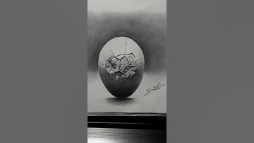 Hyperrealistic 3D Egg Sketch | Realistic Drawing