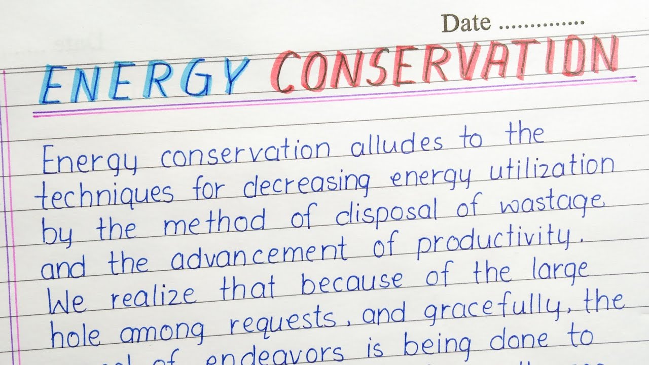 essay on power conservation in english