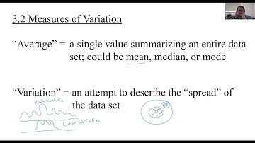 Elementary Statistics Section 3.2 Variation