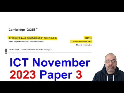 2023 November Paper 3, Cambridge 0417 Ict