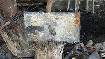 Axe Making - Forging A Great AXE From A Big Rusty Leaf Spring