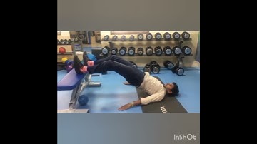 Hamstring bridge on bench