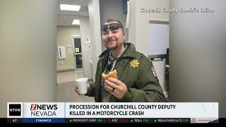 Funeral procession leaves Renown, honors Churchill County Deputy after off-duty crash