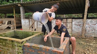 How to scold a pig using cement and bricks - Cook the bran and get the pork vegetables Lý Thị Sai