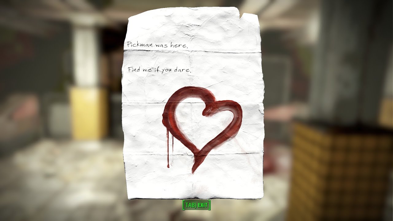 Fallout 4 Pickman Gallery (Rare Weapon Pickman's Blade's location