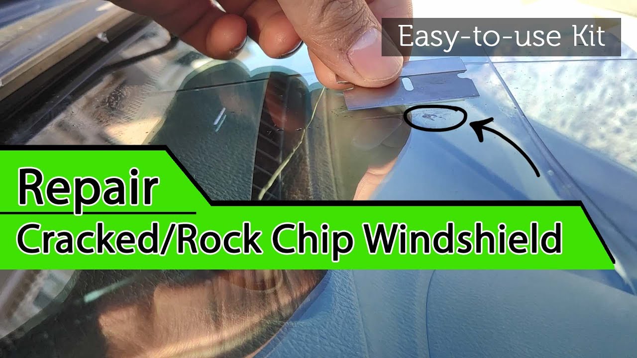 Repair Cracked Rock Chip on Glass Windshield Easytouse Kit. YouTube