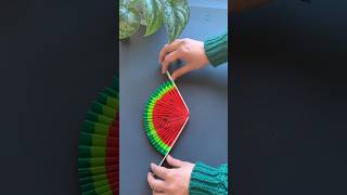Paper Water melon Fan for kids- Kids Craft #shorts
