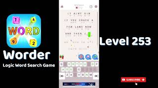 Worder Logic Word Search Level 253 Walkthrough 🧩 | Go Answer 🎮