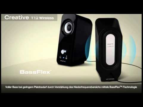 Creative T12 Wireless Stereo Bluetooth Wireless Speakers Product Demo - German