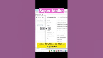 Atalhos do Google Sheets
