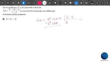 Desarrolle la función dada en una serie de Laurent (Variable compleja) Ejercicio 2
