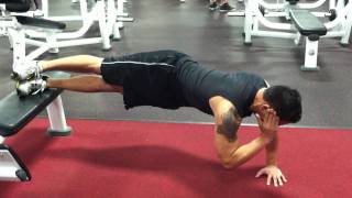 Elevated Side Plank Dips and Rotation - Obliques & Abs