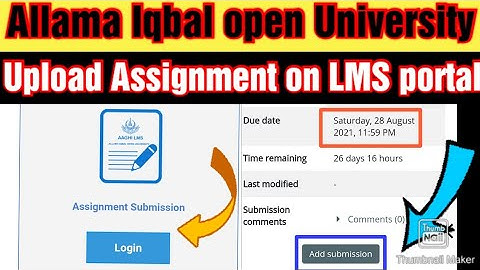How to upload assignment on LMS portal AIOU | LMS portal login | online assignment submission |