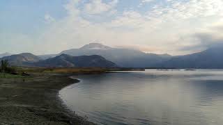 Calm Lake Shore Mountain Mist Seamless Loop 4K No Copyright screenshot 1