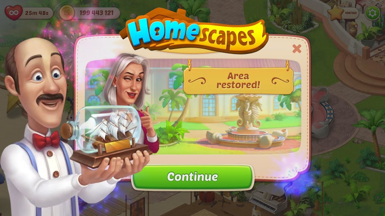 Homescapes New House Island Hotel Lobby Completed YouTube