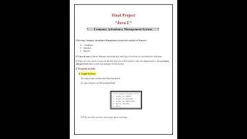 Final Project JAVA 2 | Company Attendance Management System | IUG