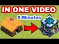 GEM TO MAX! Town Hall 1 To 13 In One Video Within 5 Minutes! Clash Of Clans