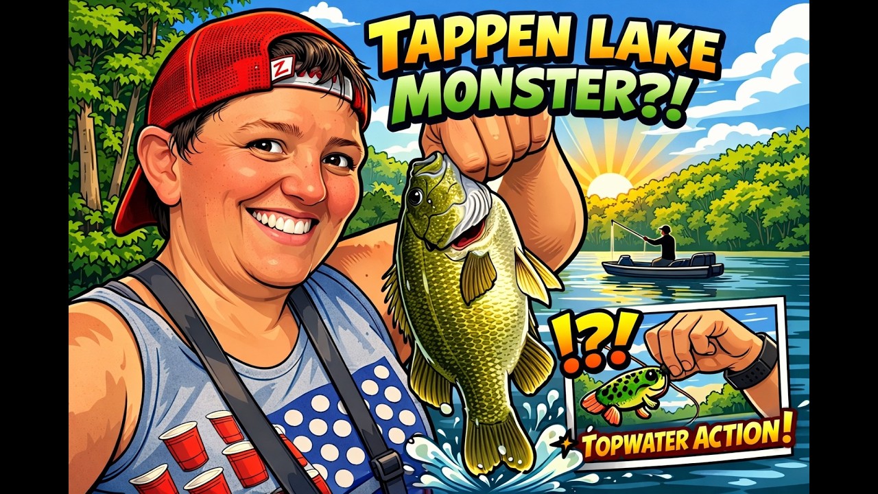 GIANT BASS at Tappen Lake?! Early Morning Fishing Action!