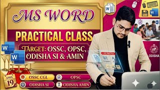 MS WORD PRACTICAL CLASS|| FOR OSSC CGL RI PRE / MAINS ODISHA SI JT OTET BED || PREMIUM CONTENT