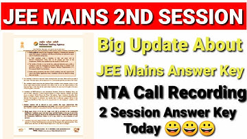 JEE Mains 2022 Session 2 Answer Key & Response Sheet Urgent 🔴 Update #jeemain2022