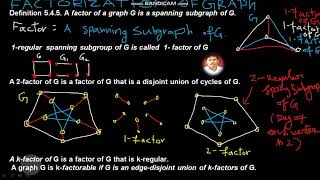 Factor of a graph, 1 factor,2 factor, k factor of a graph by DrJ