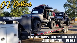 Heavy duty car trailer ramps - how to build - will my 4 ton tractor bend them - DIY by CV customs 5,297 views 2 years ago 11 minutes, 53 seconds