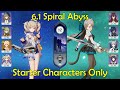 Starter Characters Only: 6.1 Spiral Abyss - Genshin Impact