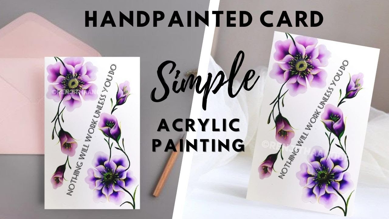 Small Digital Cards with Hand- Painted Acrylic Brush Strokes