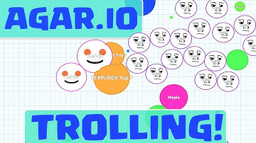 Agar.io - TROLLING PEOPLE IN AGARIO