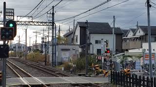 東武8000系急行船橋行き八木崎駅通過。