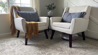 Accent Chair Button Tufted Upholstered Living Room Chairs Review, Gorgeous and Great Quality!