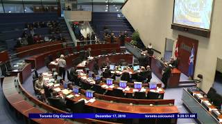 City council, meeting 13, december 17, 2019 - part 1 of 2 agenda and
background materials:
http://app.toronto.ca/tmmis/decisionbodyprofile.do?function=doprep...