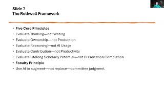 The Rothwell Framework for Evaluating AI-Assisted Dissertation Proposals and Dissertations