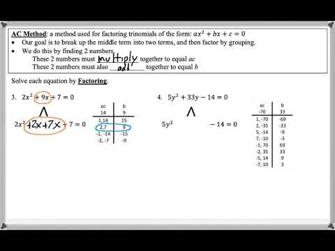 Math 122 : 2.5 #3 (College Algebra Tutorial : Factoring)