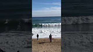 Winter surfing Barcelona. January. Зимний серфинг в Барселоне