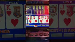 Royal flush playing joker poker, no joker. Pays 4700 credits instead of the usual 4000 in dbl dbl.