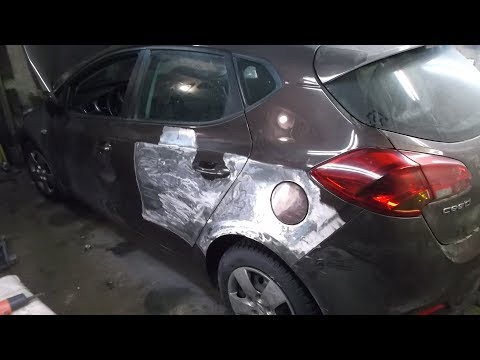 Киа Сид . Задний левый удар . Ч - 2 . Кузовной ремонт .