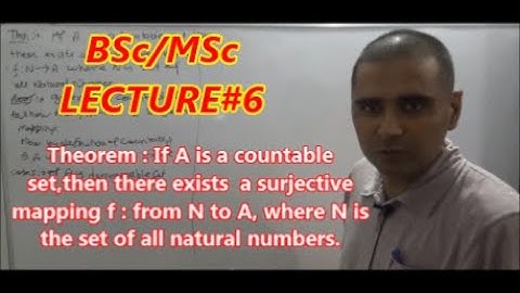 REAL ANALYSIS (CH.4 COUNTABILITY OF SETS#6)/ If A is a countable set,then there exists  a surjective
