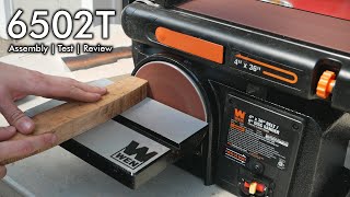 WEN 6502T Disk and Belt Sander Unboxing, Assembly, Test and Review