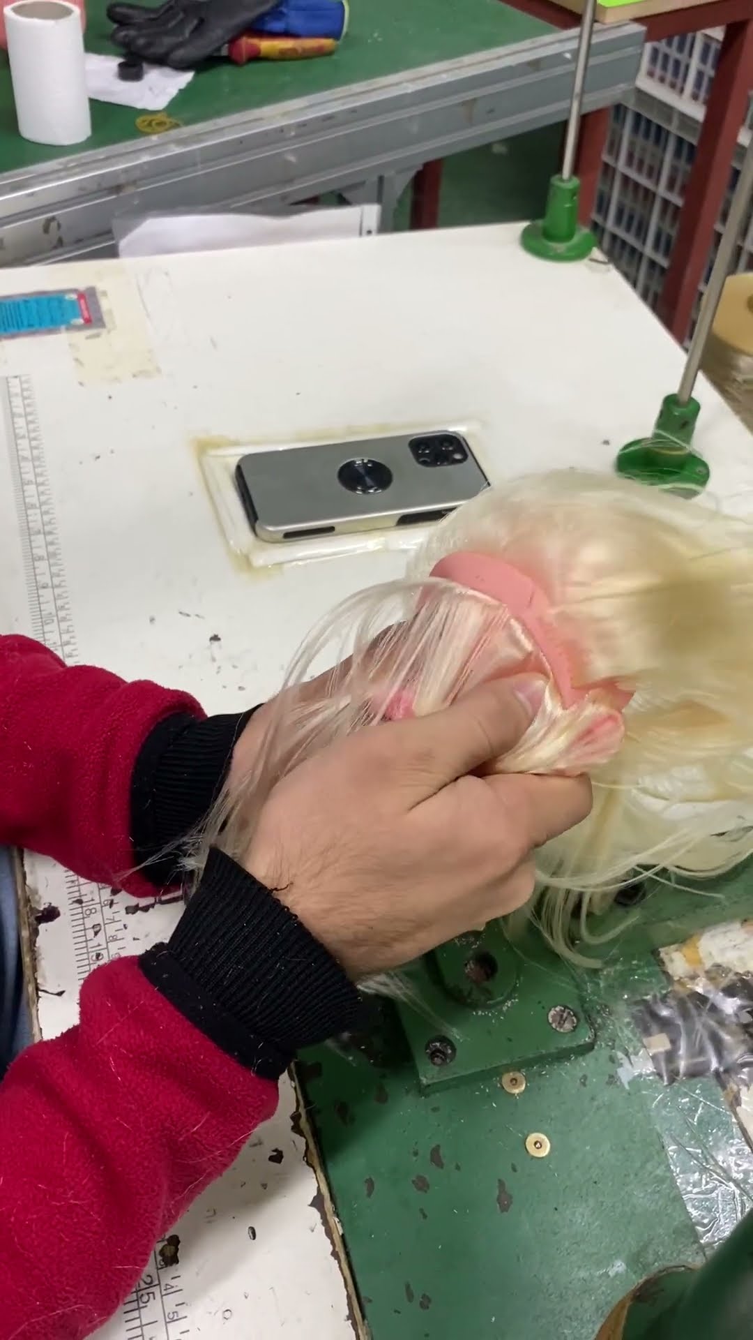 Blonde Hair Sewn Into Doll Head || ViralHog