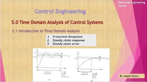Time Domain Analysis of Control Systems