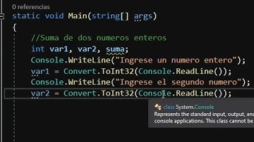 Programación en C#: Vídeo #5 Suma de dos números enteros (int)